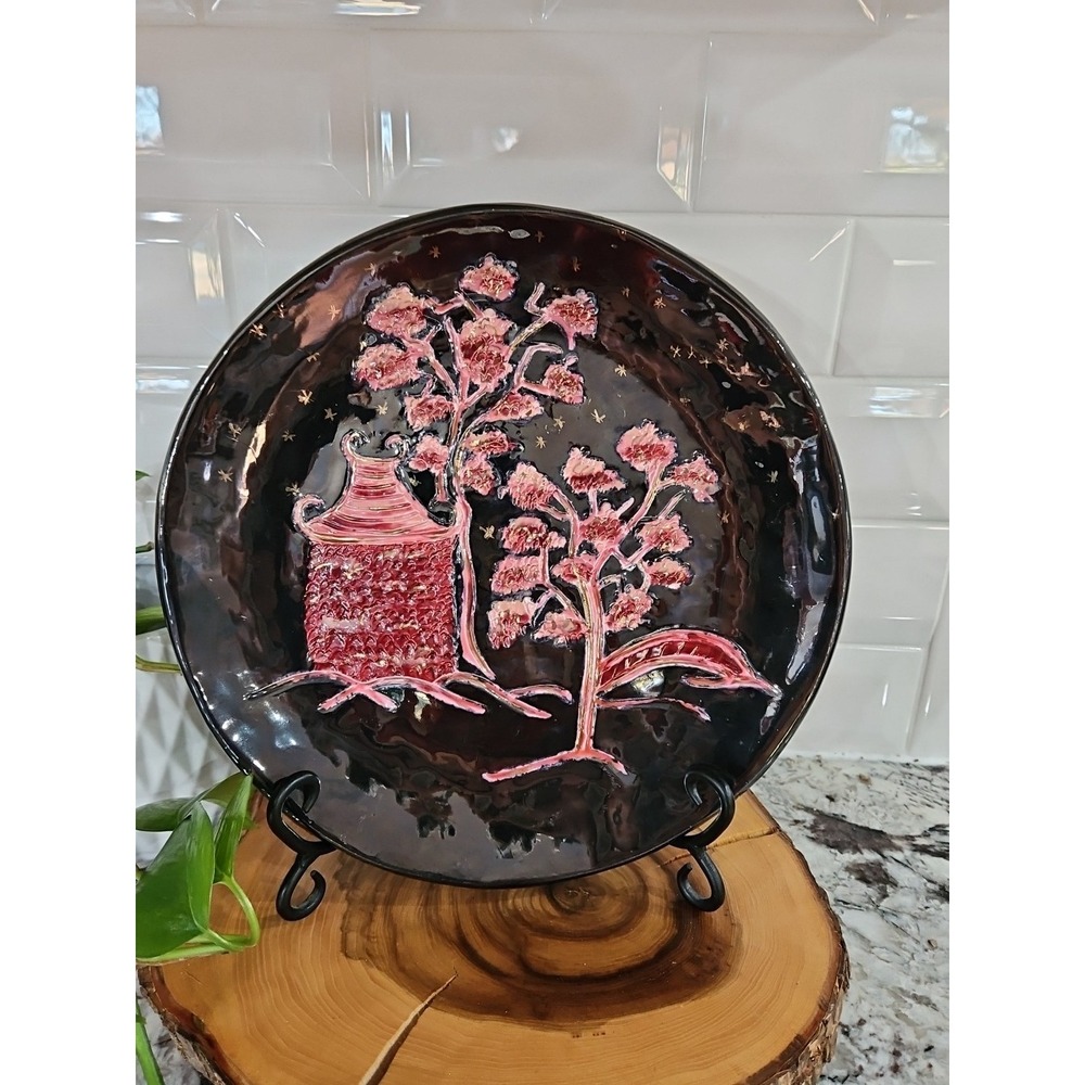 A Decorative Ceramic Plate In The Japanese Mashiko Mingei Style - Plate Is...